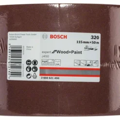 Bosch Schleifrolle J450 Expert For Wood And Paint, 115 Mm X 50 M, 320 (2 608 621 490)