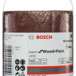 Bosch Schleifrolle J450 Expert For Wood And Paint, 93 Mm X 5 M, 80 (2 608 621 456)