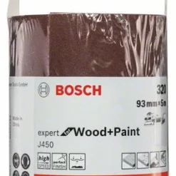 Bosch Schleifrolle J450 Expert For Wood And Paint, 93 Mm X 5 M, 320 (2 608 621 463)