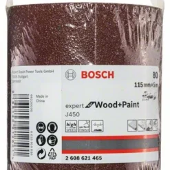 Bosch Schleifrolle J450 Expert For Wood And Paint, 115 Mm X 5 M, 80 (2 608 621 465)