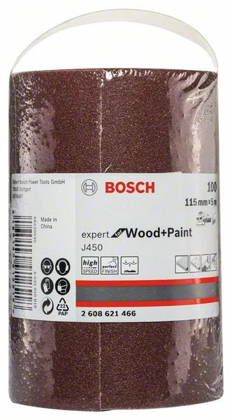Bosch Schleifrolle J450 Expert For Wood And Paint, 115 Mm X 5 M, 120 (2 608 621 467) – Bild 2