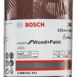 Bosch Schleifrolle J450 Expert For Wood And Paint, 115 Mm X 5 M, 240 (2 608 621 471)