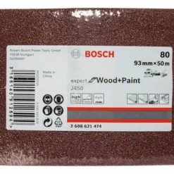 Bosch Schleifrolle J450 Expert For Wood And Paint, 93 Mm X 50 M, 80 (2 608 621 474)