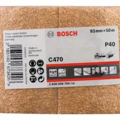 Bosch Schleifrolle C470, Best For Wood And Paint, Papierschleifrolle, 93 Mm X 50 M, 40 (2 608 608 709)
