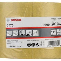 Bosch Schleifrolle C470 Best For Wood And Paint, Papierschleifrolle, 93 Mm X 50 M, 400 (2 608 608 719)