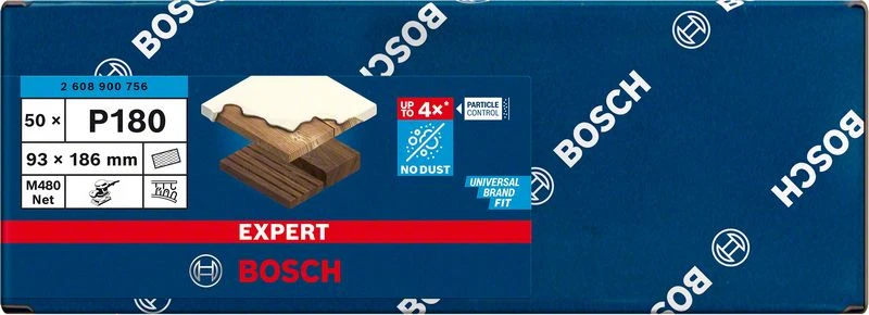 Bosch EXPERT Netzschleifblatt M480,93x186mm,K180, 50x (2 608 900 756) – Bild 2