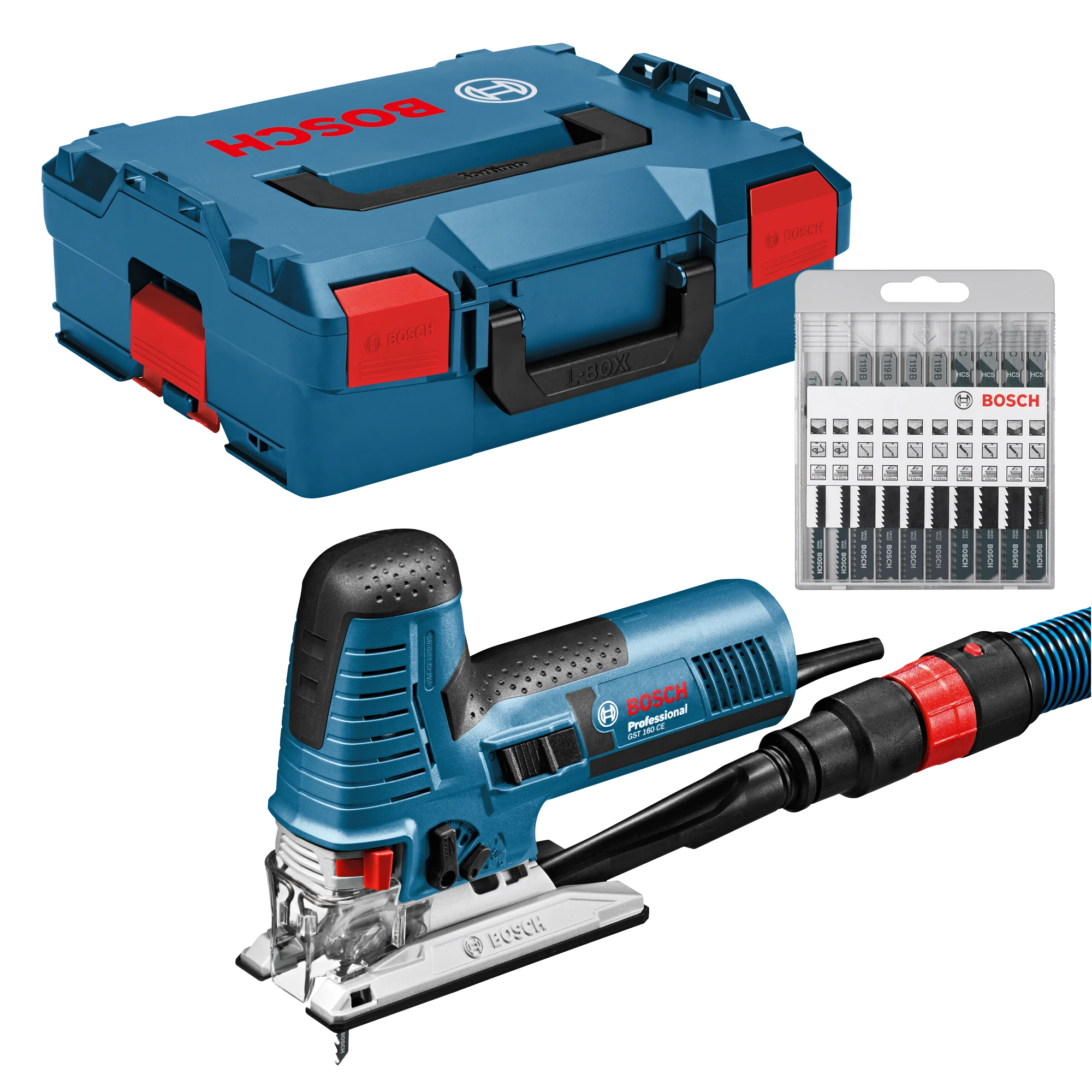 Bosch Stichsäge GST 160 CE Professional Im Set Mit Extra Sägeblätter In L-BOXX GR. 2